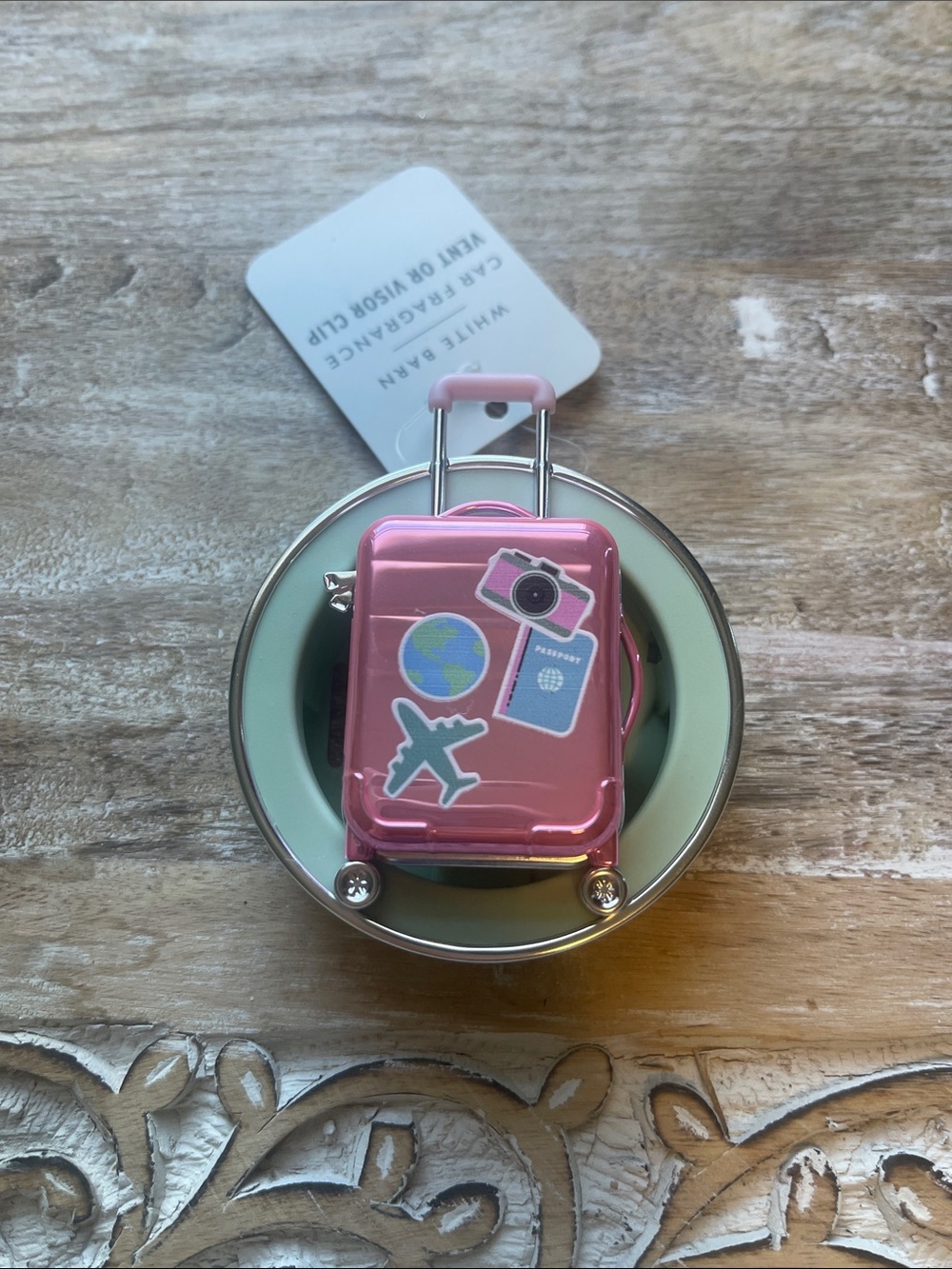 Pink Travel Luggage Car Fragrance Clip
